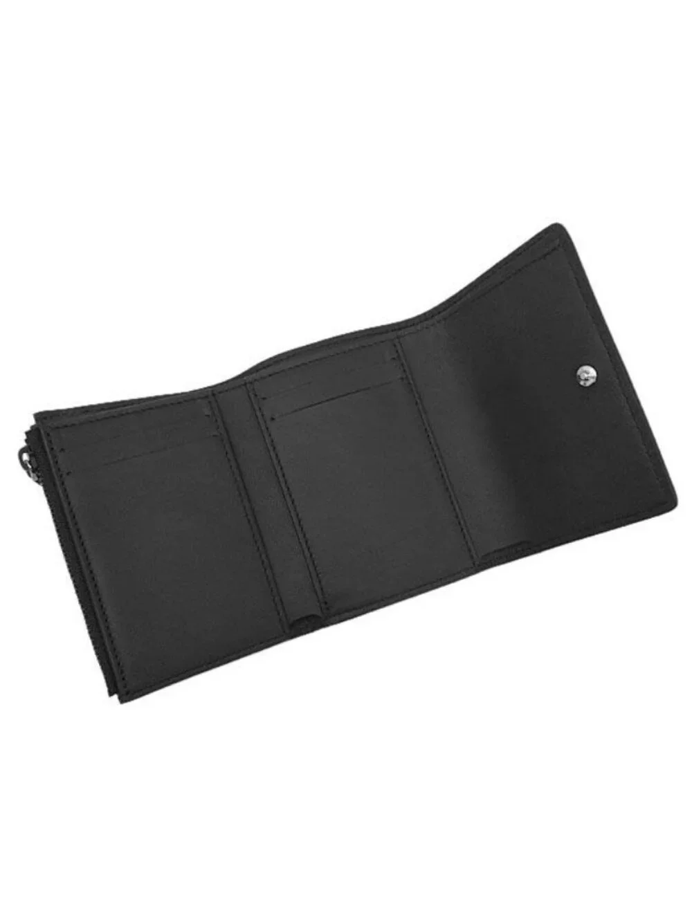 Louis Vuitton Trifold Wallet Victor Calf Wax Leather Noir Silver Black Compact